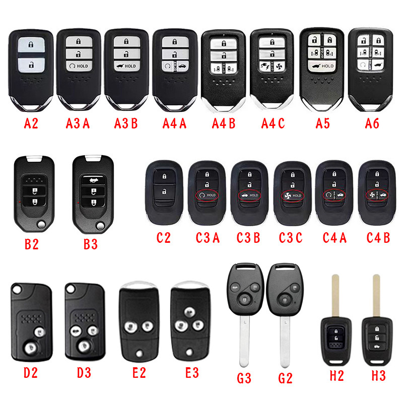 พวงกุญแจ Honda รีโมทคอนโทรลกุญแจรถ Civic Accord city crv BRV HRV VEZEL ...