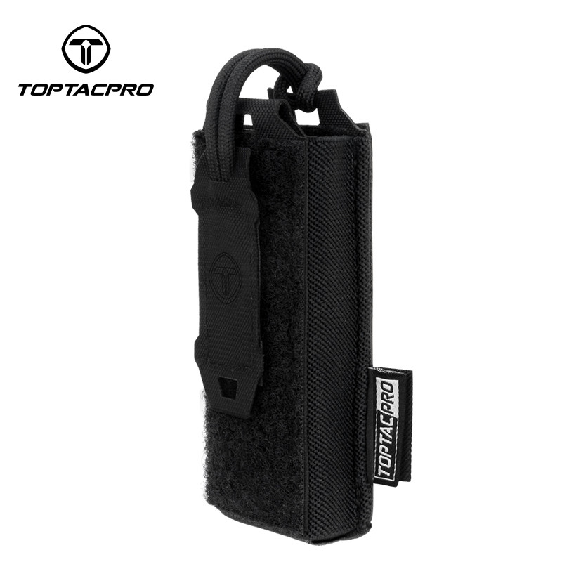 TOPTACPRO Tactical Pouch Single Mag Support pour 9mm avec Colle PVC