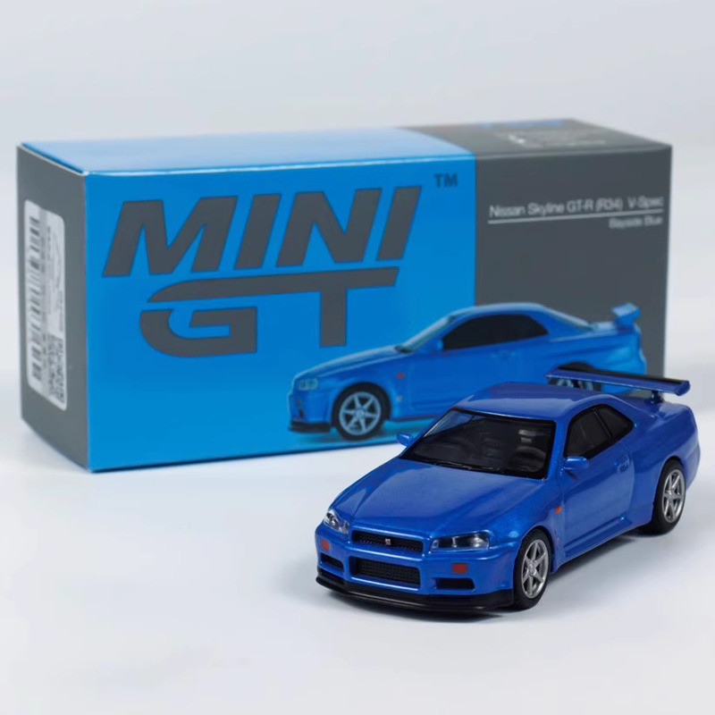 ของเล่น Vivi MINIGT1: 64 โมเดลรถโลหะผสม Skyline Nissan Skye GTR R34 ...