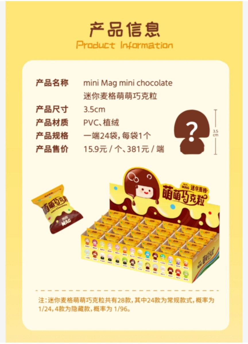 Mini Mag Mini Chocolate Series Mini Beans Mini Figure 3.5 ซม.Pvc พร้อม ...