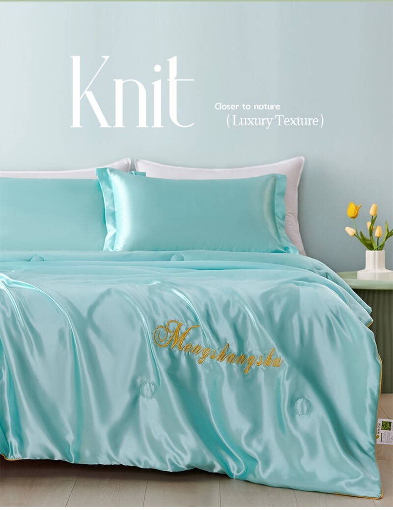 สีทึบ ผ้านวม 5 ฟุต 6 ฟุต duvet ผ้าห่มบาง Silk cooling blanket ผ้านวม ...