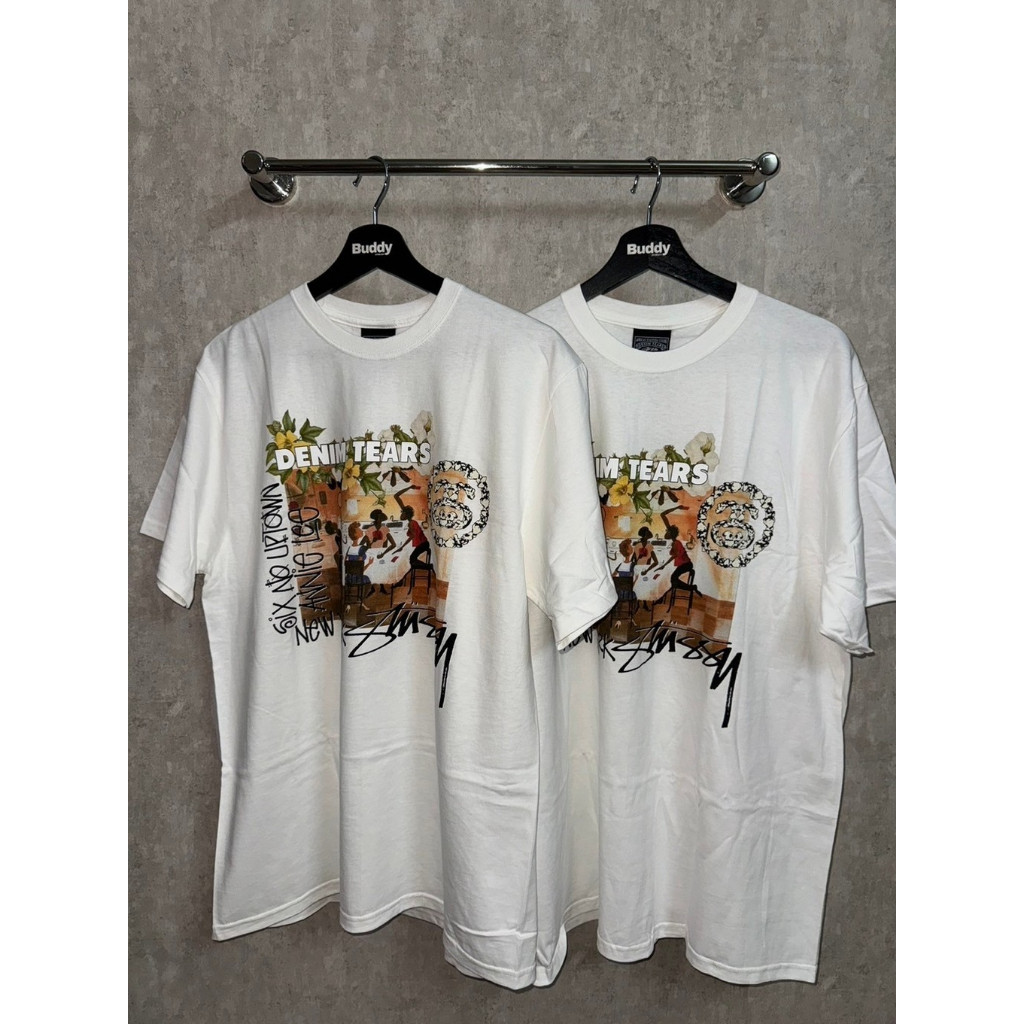 ♞,♘,♙Stussy X Denim Tears Annie Lee Tee White RDH | Shopee Thailand