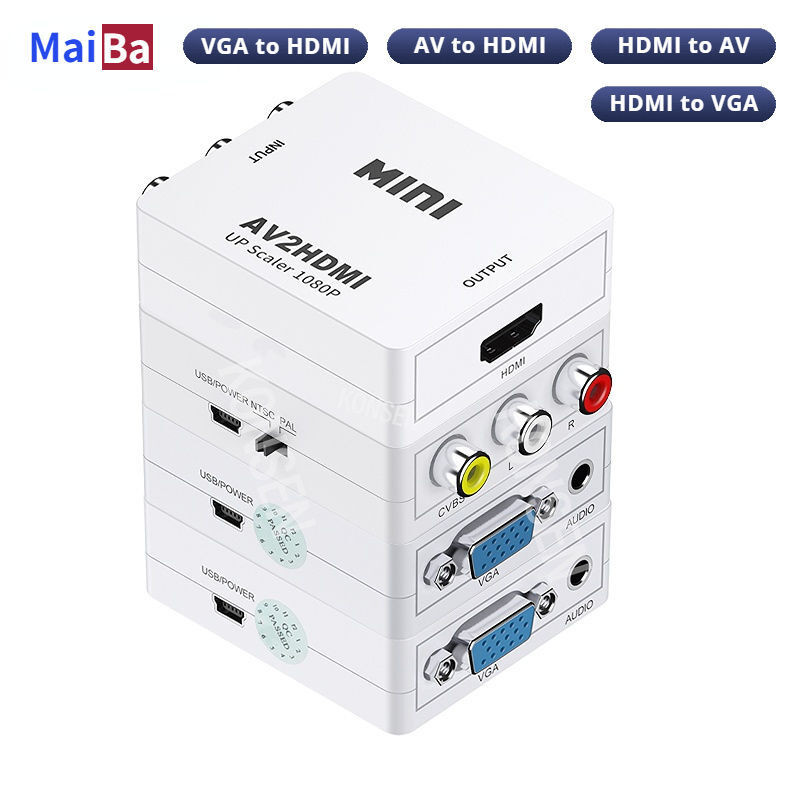 Commodore AV2HDMI Converter Box For Retro Games Consoles, Plug & Play - USA Seller