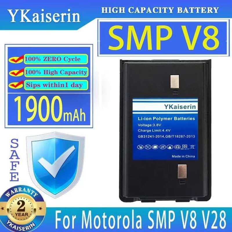 1900mAh Walkie - Talkie Battery For Motorola Smp V8 V28 Two Way Radio ...