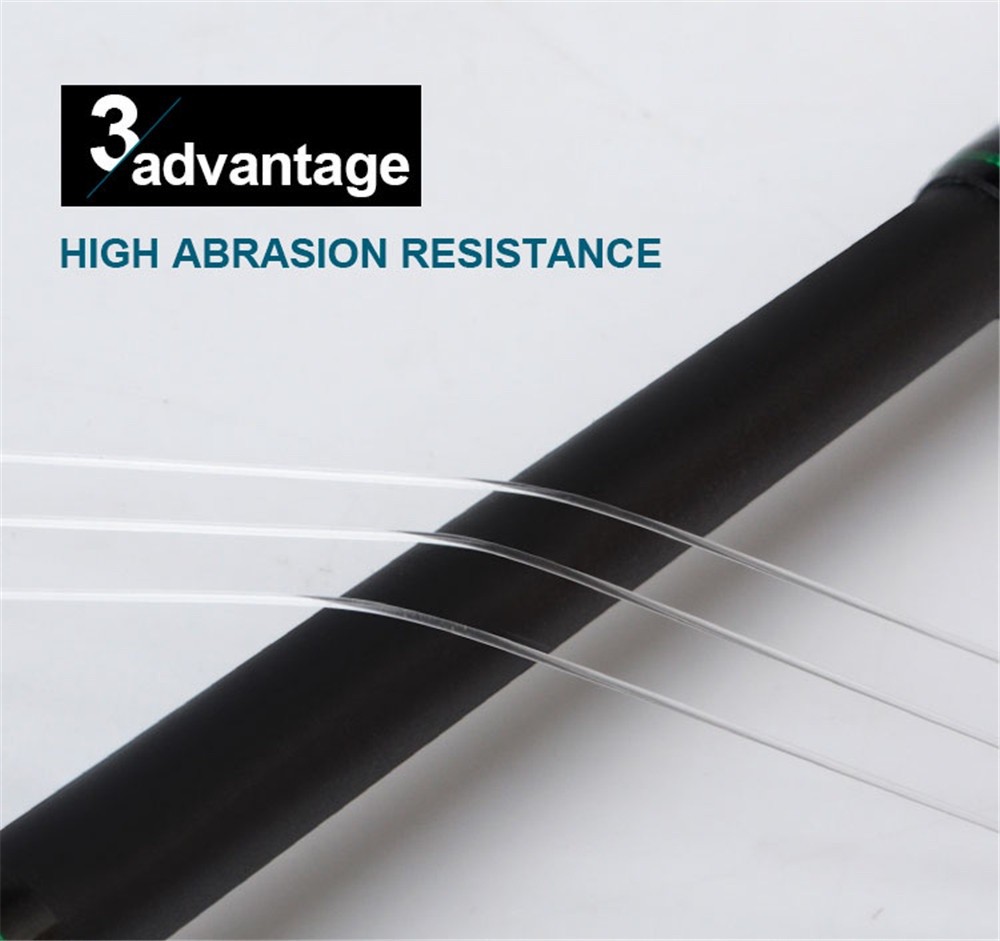 FTK 100M Fluorocarbon Coating 4.136LB-34.32LB Carbon Fiber Monofilament ...