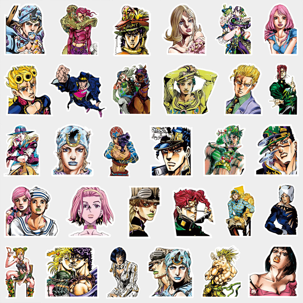 ชุดสติกเกอร์ผู้ใช้ขาตั้งของ JoJo (77-82 ชิ้น) - Monochrome Bizarre ...