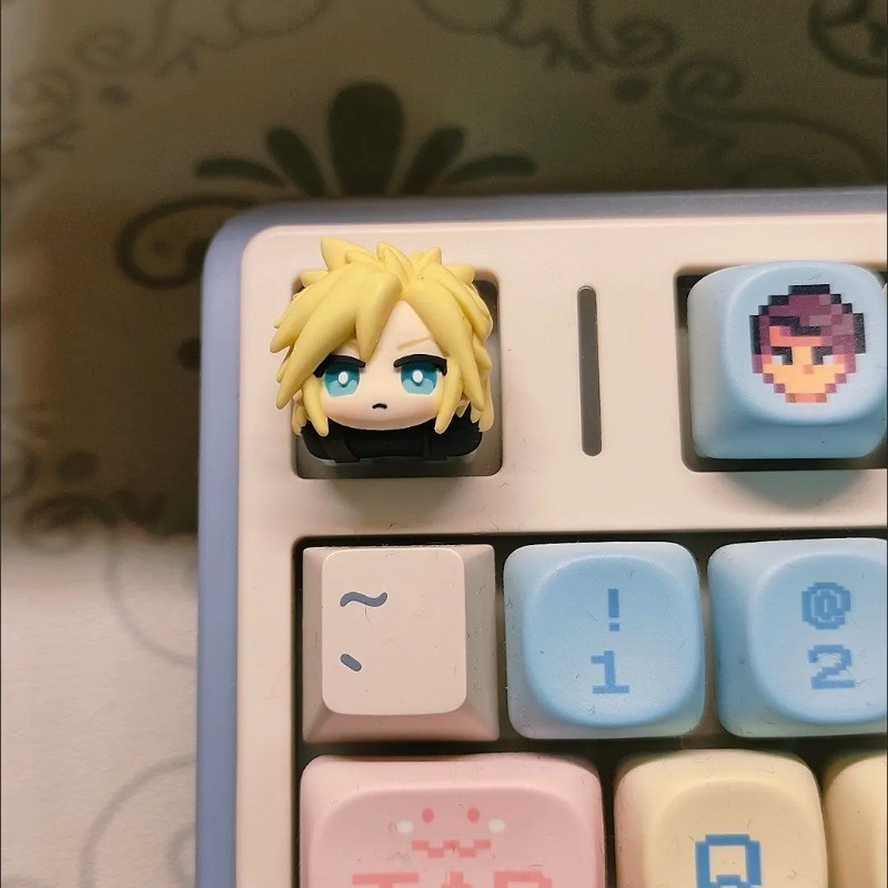 Final Fantasy VII Keycap น่ารักการ์ตูนสร้างสรรค์ MX Switch คีย์บอร์ดแบบ ...