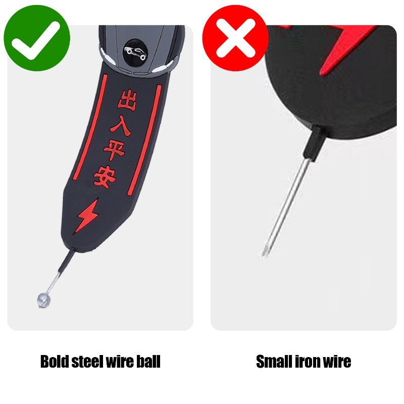 [3-5 วันมาถึง]1-4Pack Anti-Static Car Drag Chain Metal & PVC Conductor ...