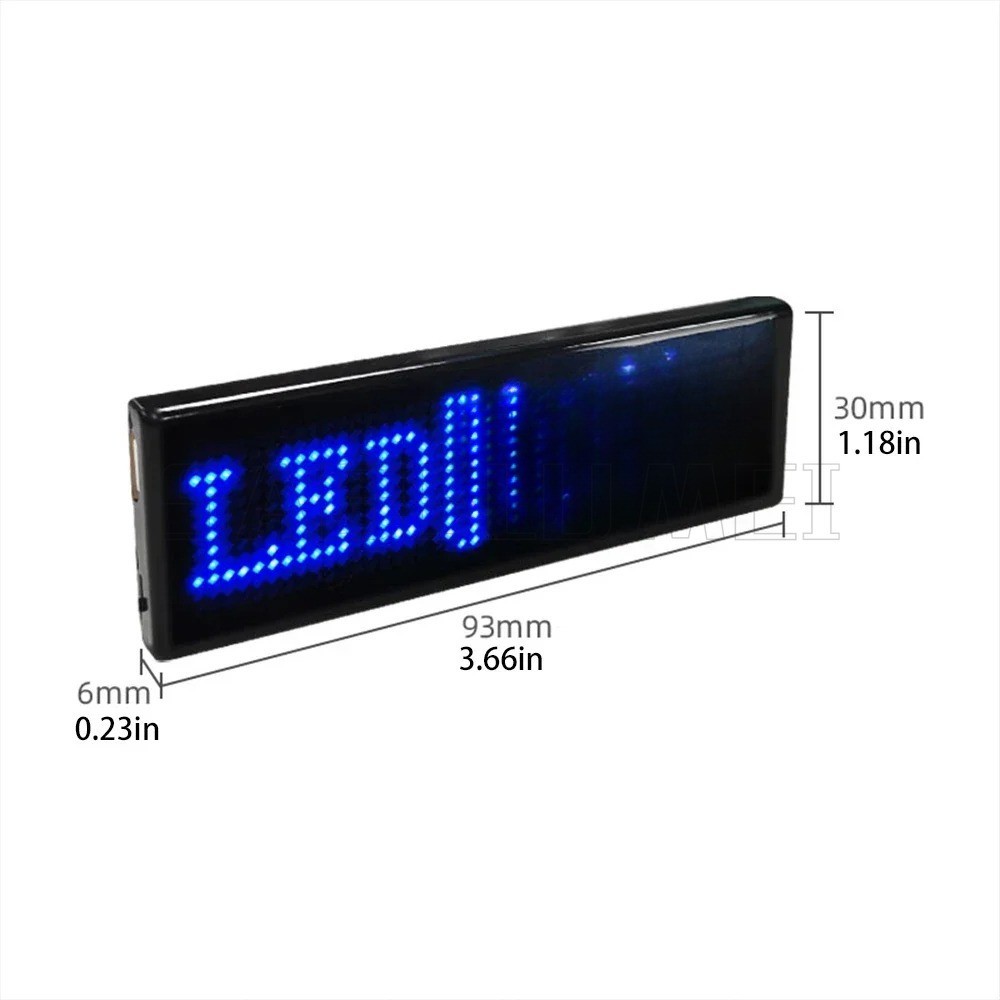 LED DIY โปรแกรม Digital Badge Multilingual LED USB ชาร์จ HD ข้อความชื่อ ...