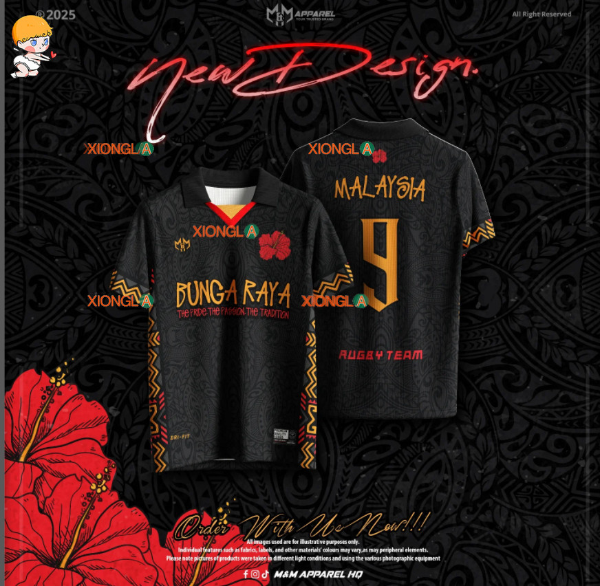 Rugby Edition Retro Jersey Custom Baju Tshirt Lelaki Thailand Viral ...