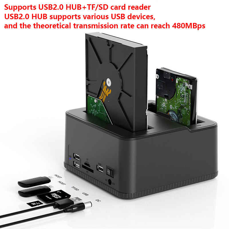 HDD Docking Station อะแดปเตอร์ SATA เป็น USB 3.0 สําหรับ 2.5 3.5 SSD ...