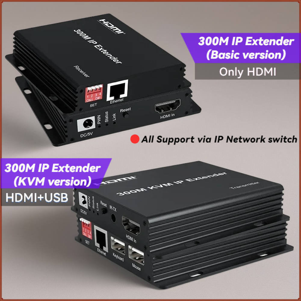 Extensor HDMI - KVM de 200m com Cabo de Rede via IP - Cirilo Cabos