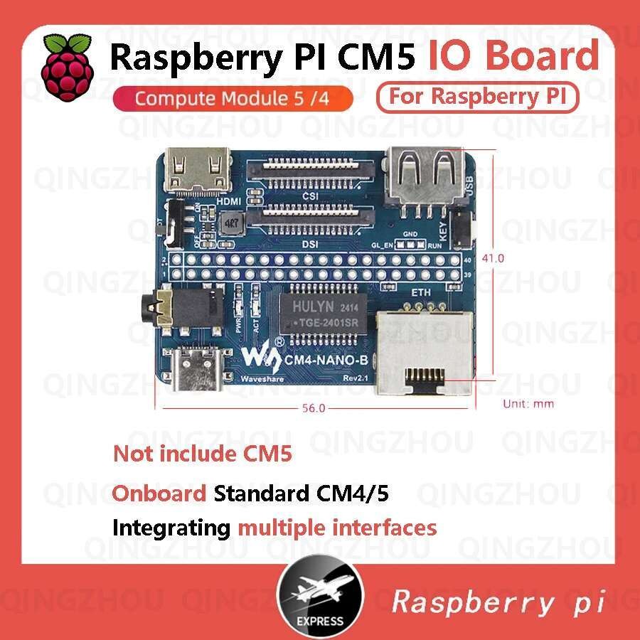 VN Raspberry PI CM5 core board บอร์ด IO รองรับ CM4/CM5 คอมพิวเตอร์โมดูล ...