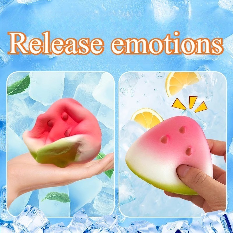 แตงโม Fidget ของเล่น Anti-Stress Slow Rising ผลไม้หยิกบีบความเครียด ...