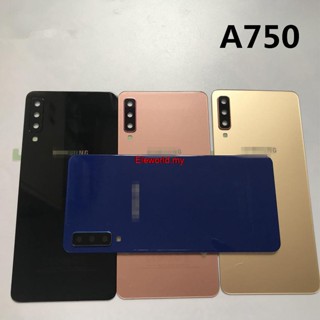 Elmy- ฝาครอบแบตเตอรี่ ด้านหลัง พร้อมกรอบเลนส์กล้อง แบบเปลี่ยน สําหรับ Samsung Galaxy A7 A750 A750F A750FD 2018