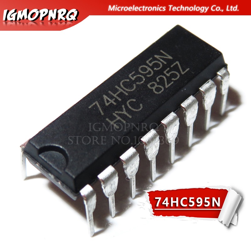 20 Pezzi SN74HC595N &ndash; Registro A Scorrimento 8 Bit DIP-16 (74HC595) NUOVI