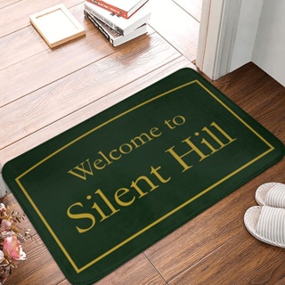 พรมเช็ดเท้า กันลื่น ลาย Welcome To Silent Hill สําหรับประตูห้องนอน ห้องน้ํา