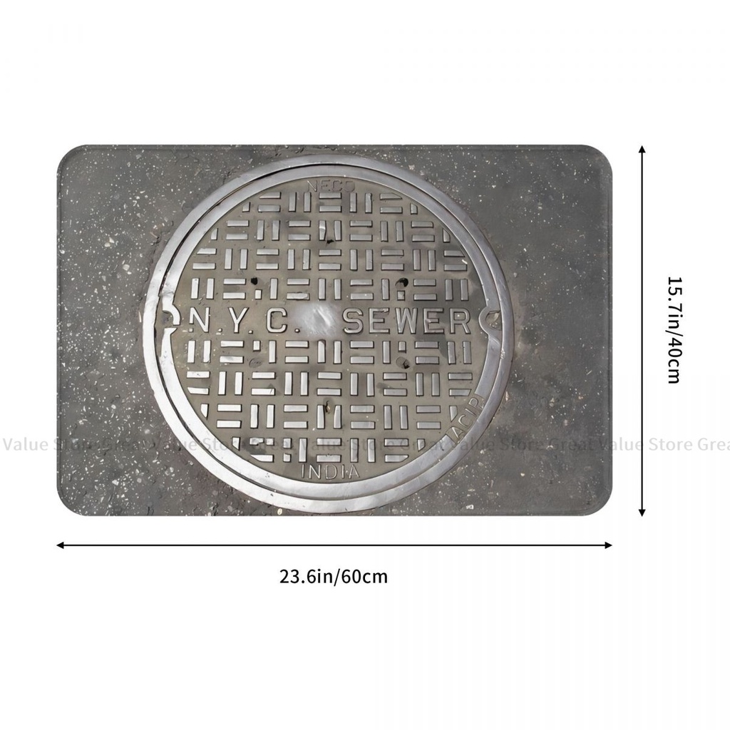 พรมปูพื้น-ลาย-manhole-well-nyc-new-york-city-สําหรับตกแต่งบ้าน-ห้องนอน-ห้องนั่งเล่น-ระเบียง