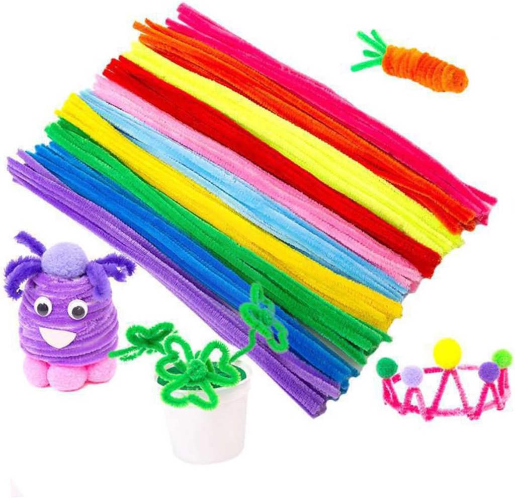 100pcs Random Color Creative DIY Educational Pipe Cleaner Montessori ...