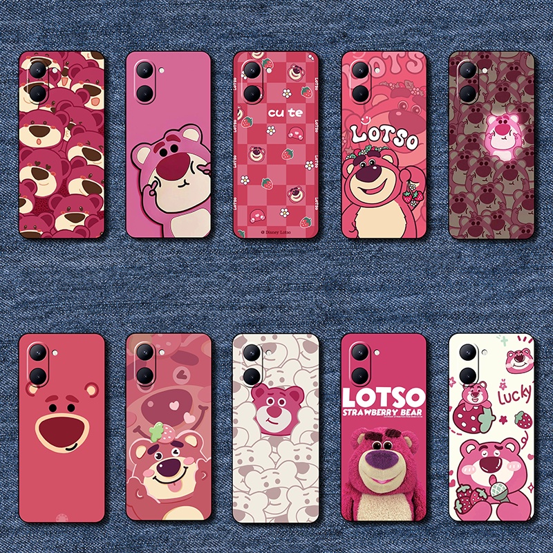 เคสโทรศัพท์มือถือแบบนิ่ม-ลายหมีสตรอเบอร์รี่-สําหรับ-realme-c33-mt26