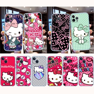 เคสโทรศัพท์มือถือ แบบใส ลายการ์ตูน Hello Kitty สําหรับ iPhone SE 2020 13 Mini Pro Max MJ18