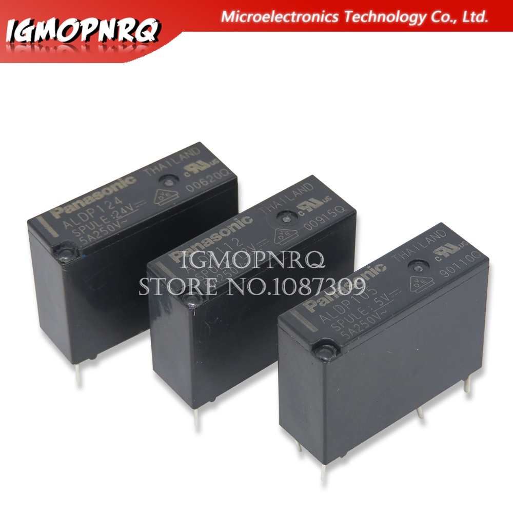 รีเลย์ ALDP105 ALDP112 ALDP124 ALDP105W ALDP112W ALDP124W 5V 12V 24V 5A ...