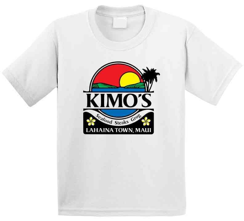 เสื้อยืด-ลาย-kimos-maui-hawaii-สําหรับร้านอาหาร