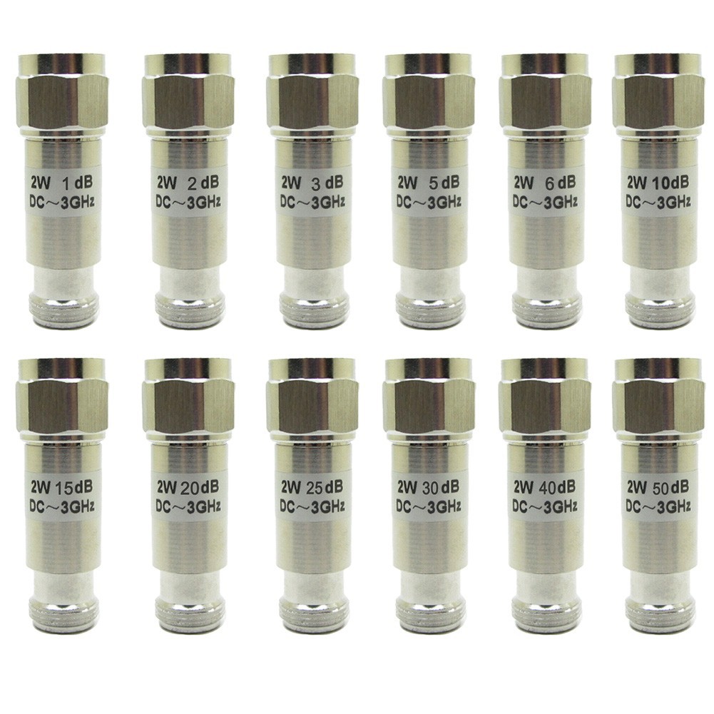 30W DC-3GHz SMA RF Attenuator 40dB - SMA Male To Female, Coaxial Signal Reduction For 2G/3G/4G/5G Systems