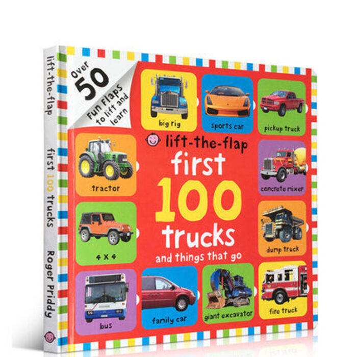 Lift The Flap First 100 Trucks And Things That Go หนังสือภาพต้นฉบับ 