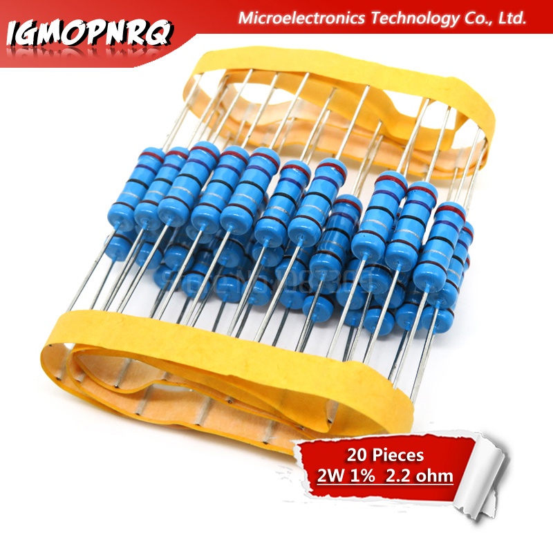 ตัวต้านทานฟิล์มโลหะ 2W 1% 2W-2.2R 2.2ohm 2.2R 20 ชิ้น | Shopee Thailand