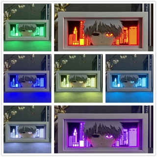 โคมไฟตั้งโต๊ะ ลายการ์ตูนอนิเมะ Tokyo Ghoul Night Light Ken Kaneki สําหรับตกแต่งห้อง