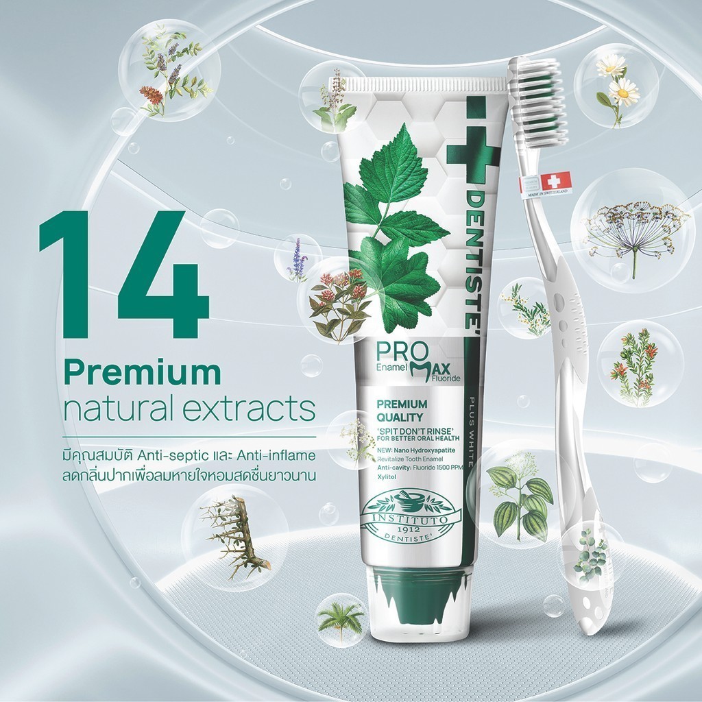 [แพ็ค 2] Dentiste’ Pro Max Fluoride 1500 PPM Toothpaste 100g ยาสีฟัน ...