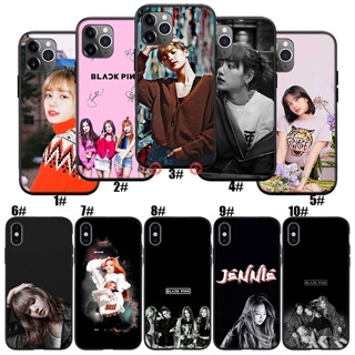 Bo11 เคสโทรศัพท์มือถือ ซิลิโคนนุ่ม ลายดอกกุหลาบ jennie Lisa สีชมพู สําหรับ iPhone 8 8+ 7 7+ 6S 6 6+ Plus 5 5S