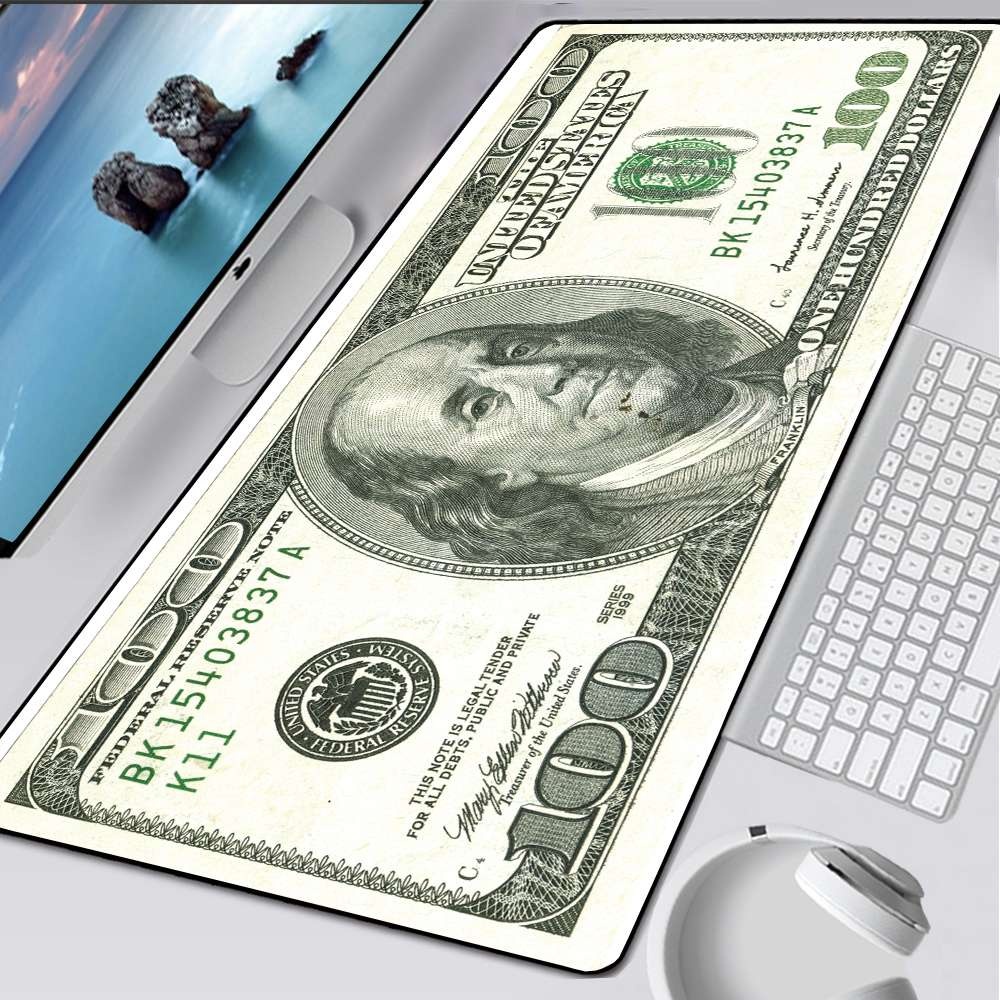 Usa Dollar เมาส์คอมพิวเตอร์ 900x400 มม.Gamer ขนาดใหญ่ Deskmat Pad บน ...