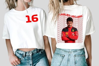 F1 เสื้อเชิ้ต Charles Leclerc Formula One F1 สองด้าน Charles Leclerc เสื้อสเวตเตอร์ Charles Leclerc F1