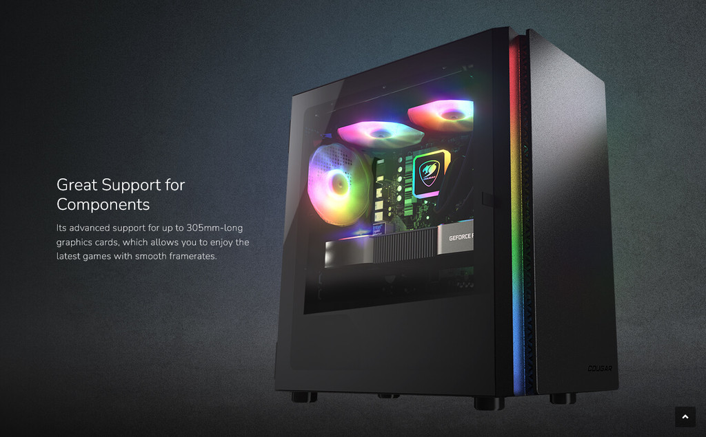 Cougar PURITY RGB Mini Tower Gaming PC Case Casing – Tempered Glass ...