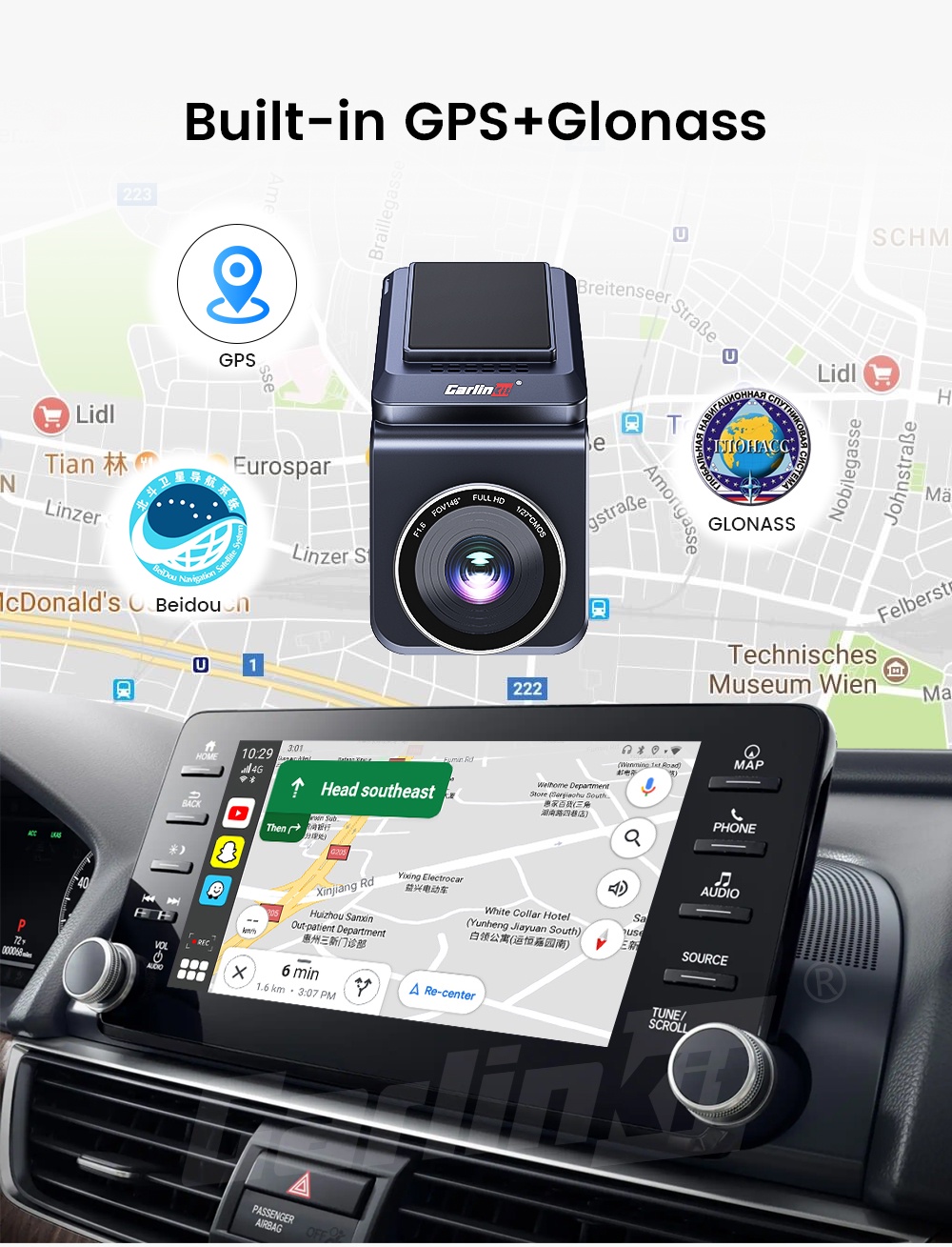 Carlinkit กล่อง CarPlay AI QCM6125 แอนดรอยด์ 12 Dash Cam ไร้สาย CarPlay ...