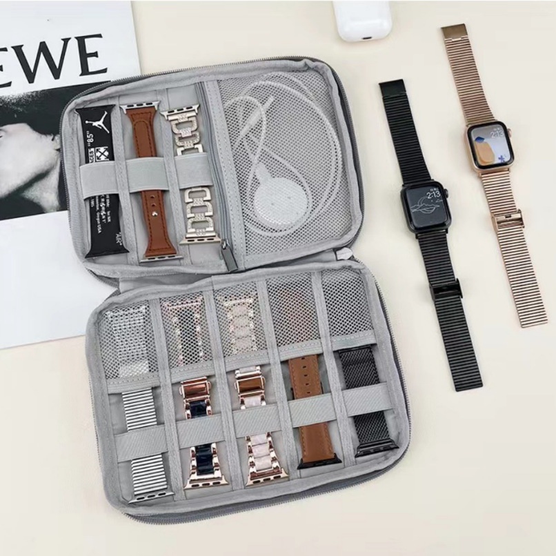 กระเป๋าเก็บสายนาฬิกาข้อมือ-อเนกประสงค์-แบบพกพา-สําหรับ-iwatch-samsung