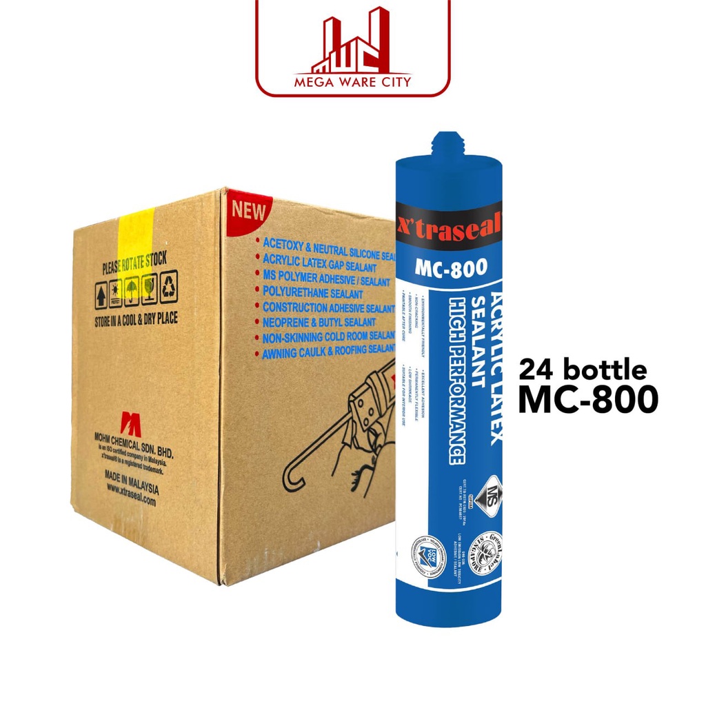 Xtraseal MC-800 อะคริลิกซีลยางประสิทธิภาพสูงสีขาว 480g (24 ชิ้น ...
