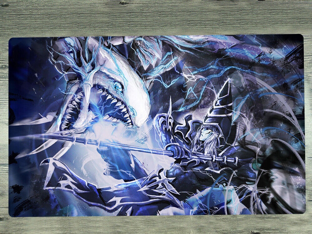 Yugioh แผ่นรองเมาส์ เกม Playmat Blue Eyes VS Dark Magician TCG Custom ...