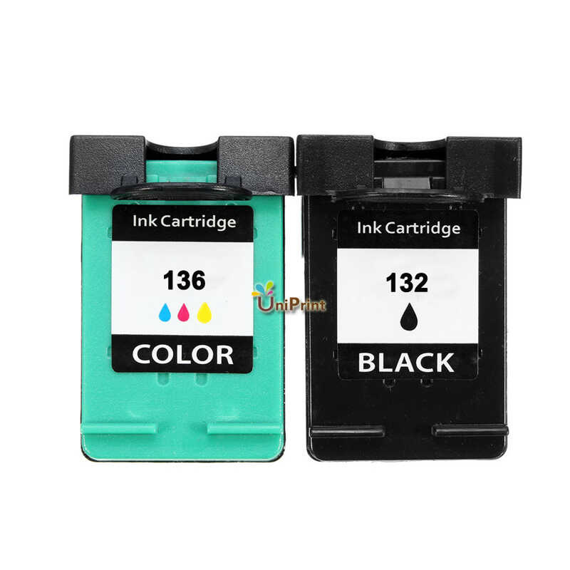 ชิ้นส่วนอะไหล่ตลับหมึก UPink สองชิ้นสำหรับ HP 132 136 สำหรับ Office ...