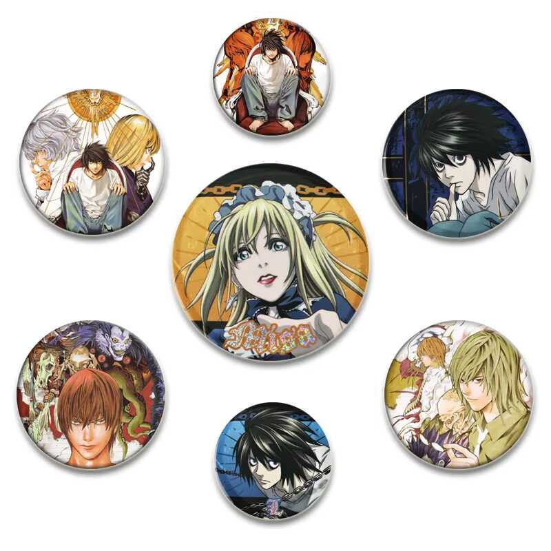 58/44/32 มม.อะนิเมะ DEATH NOTE Ryuk Yagami ปุ่ม Pin การ์ตูนเข็มกลัด ...