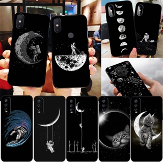 เคสโทรศัพท์มือถือ ซิลิโคนนิ่ม TPU ลายแมวอวกาศ ดวงจันทร์น่ารัก FM37 สําหรับ Xiaomi Poco M6 Pro Redmi 12 5G Note 12T Pro 12R