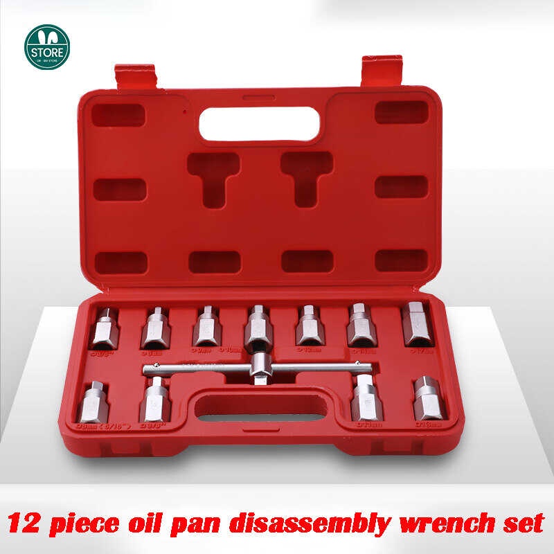 Hardware Tools Drain Screws Socket Wrenches Auto Repair 12 Piece Oil