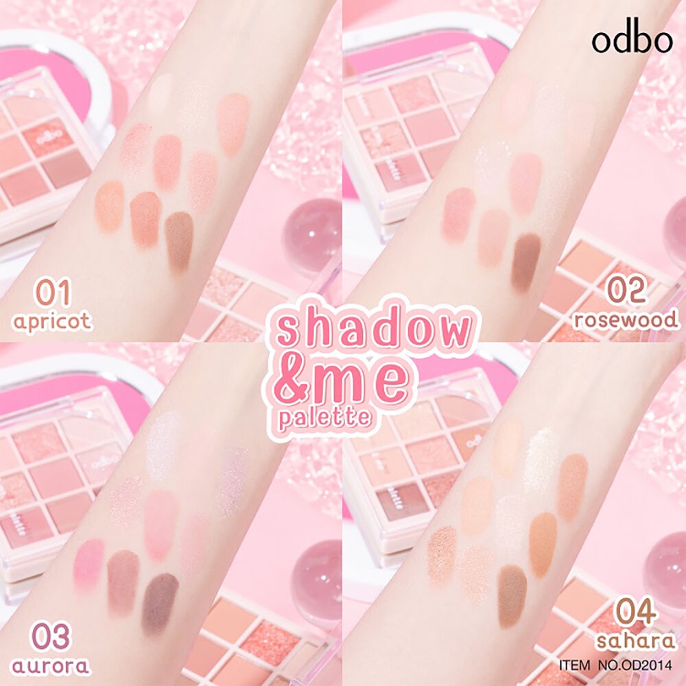 ODBO Shadow&Me Palette 6.5g โอดีบีโอ พาเลทอายแชโดว์ 9 เฉดสี. | Shopee ...