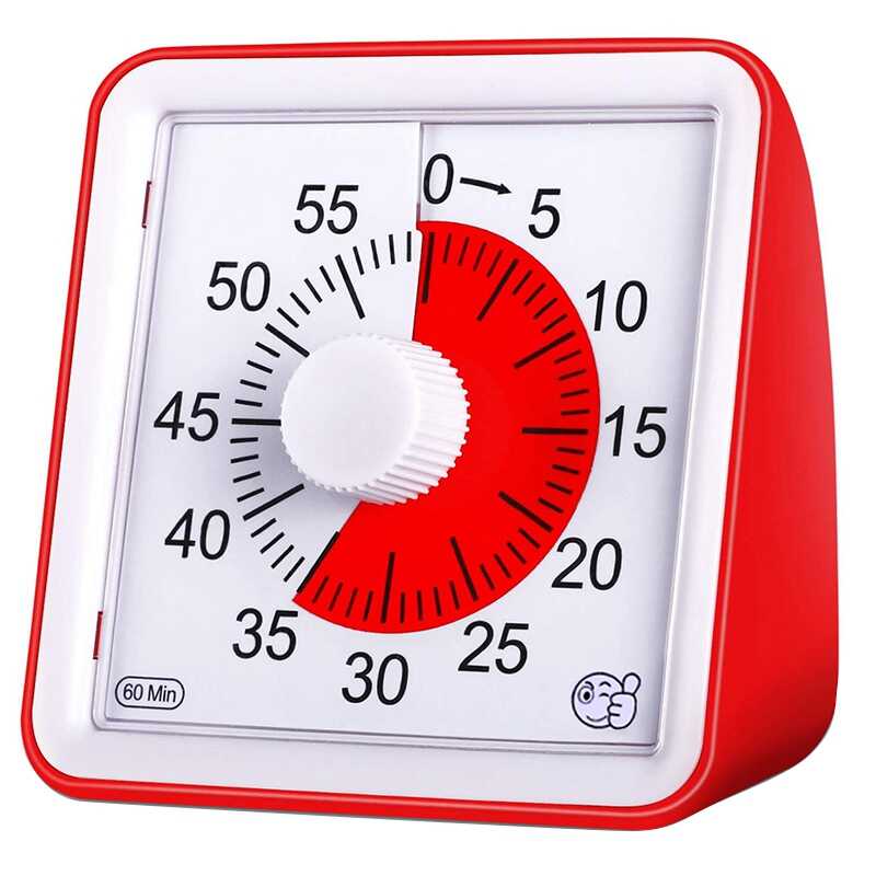 Timer,60 Minute Timer,3 Inch Countdown Timer,Silent Visual Analog Timer ...