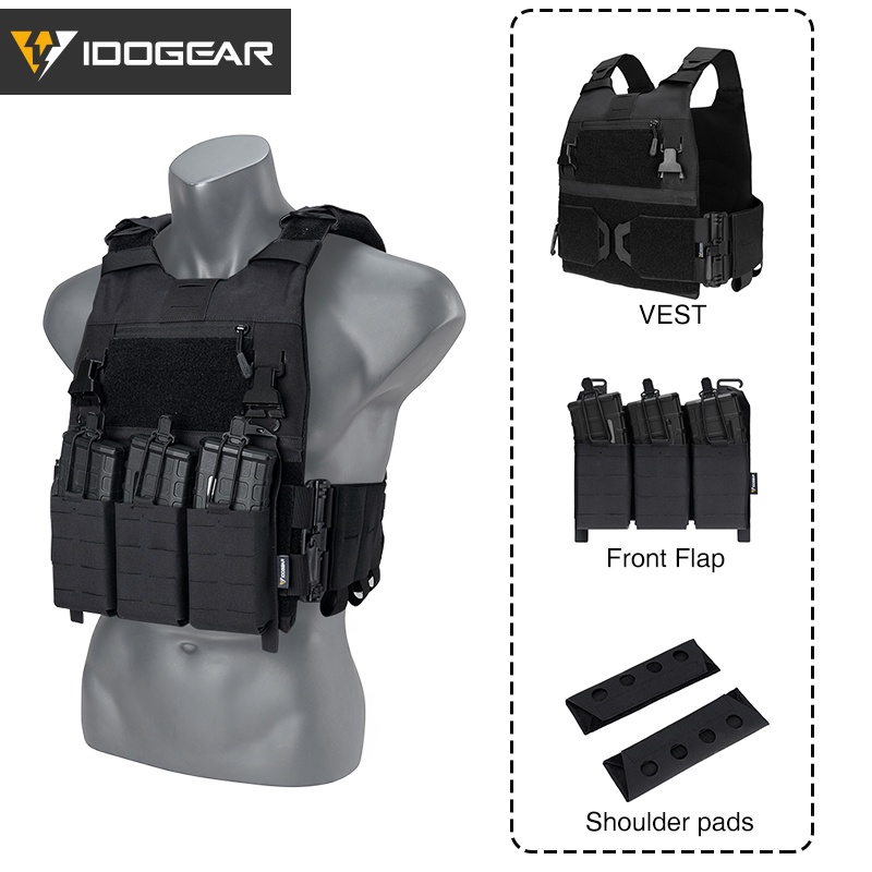 idogear-ชุดเสื้อกั๊กยุทธวิธี-fcsk-พร้อมแผ่นรองไหล่-และกระเป๋านิตยสาร-556-3320