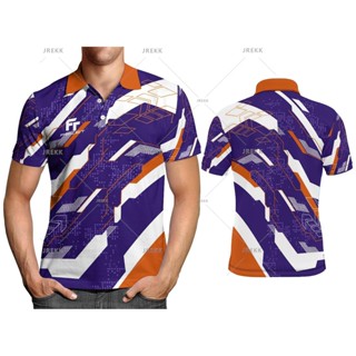 ✨✨ เสื้อโปโลแขนสั้น ลายทีม Felet Badminton Jersey Baju Sukan ZJY175
