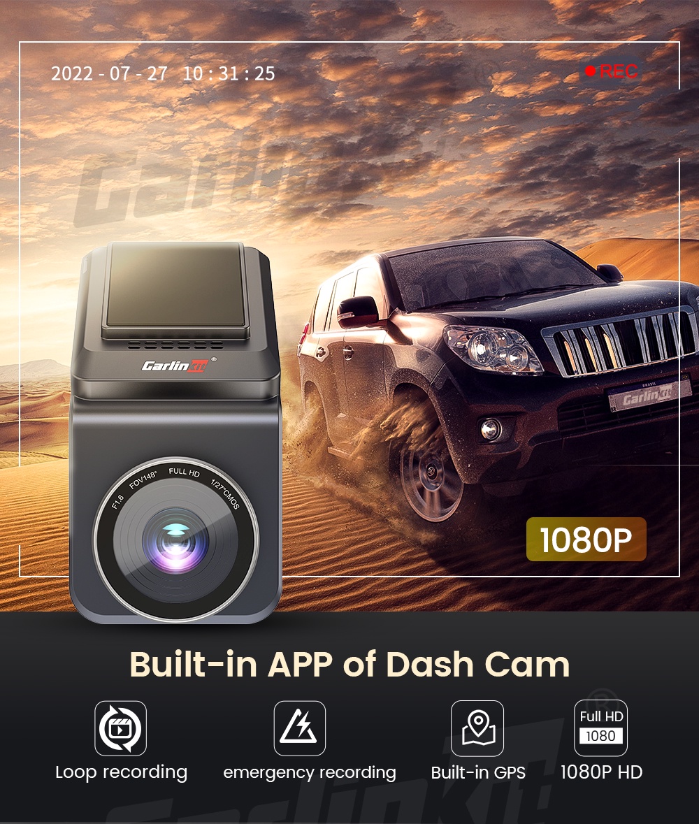 Carlinkit กล่อง CarPlay AI QCM6125 แอนดรอยด์ 12 Dash Cam ไร้สาย CarPlay ...
