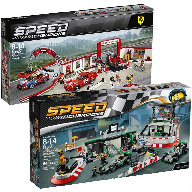LEGO Super Racing 75889 Ferrari Experience Center 75883 Mercedes Benz ...